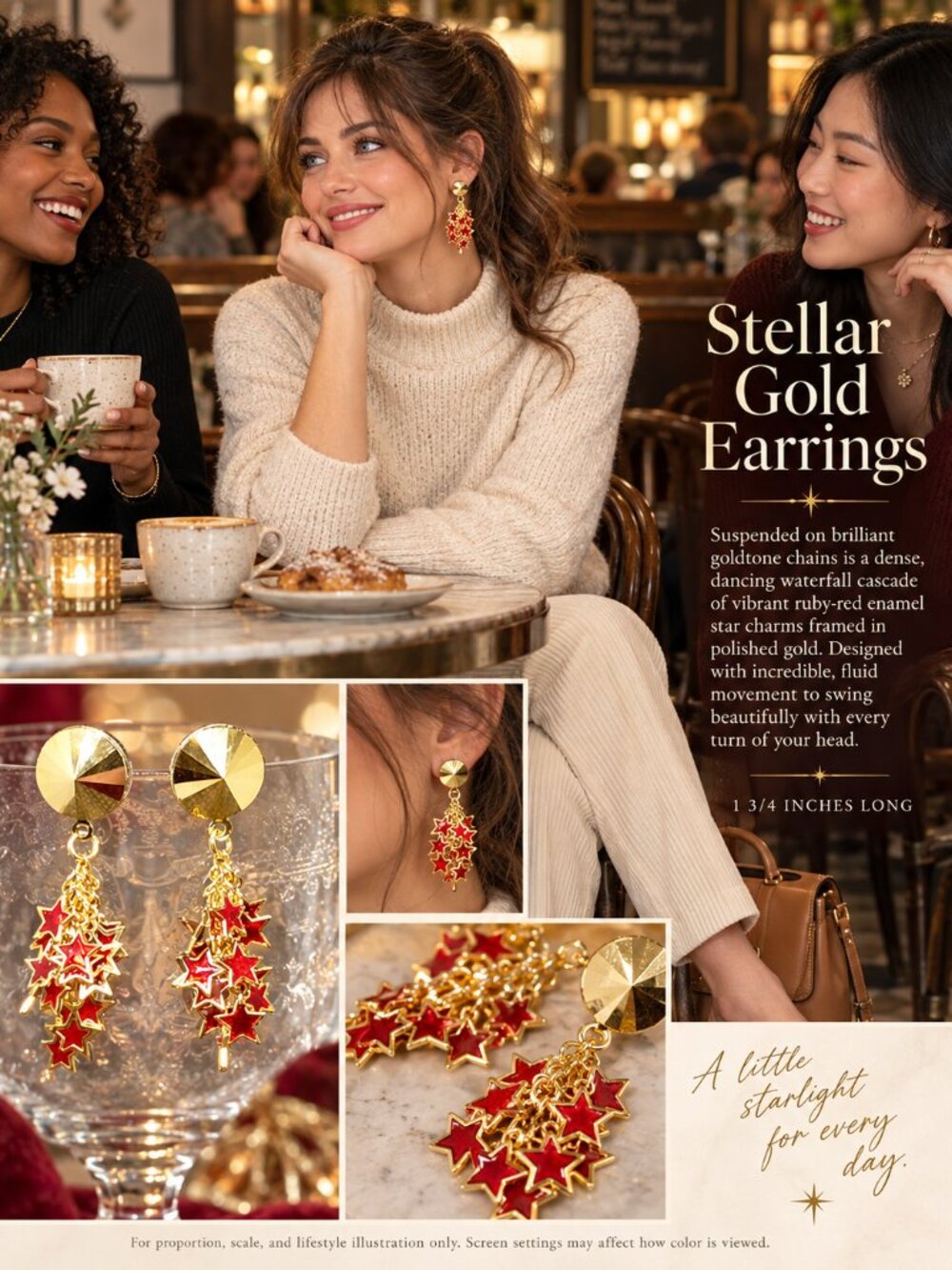 The Stellar Gold Earrings
